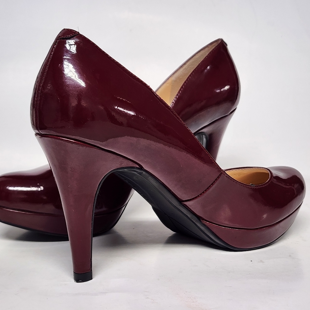 MARC FISHER Sydney Dark Red Slip On  Heels sz 6.5M - Picture 7 of 9